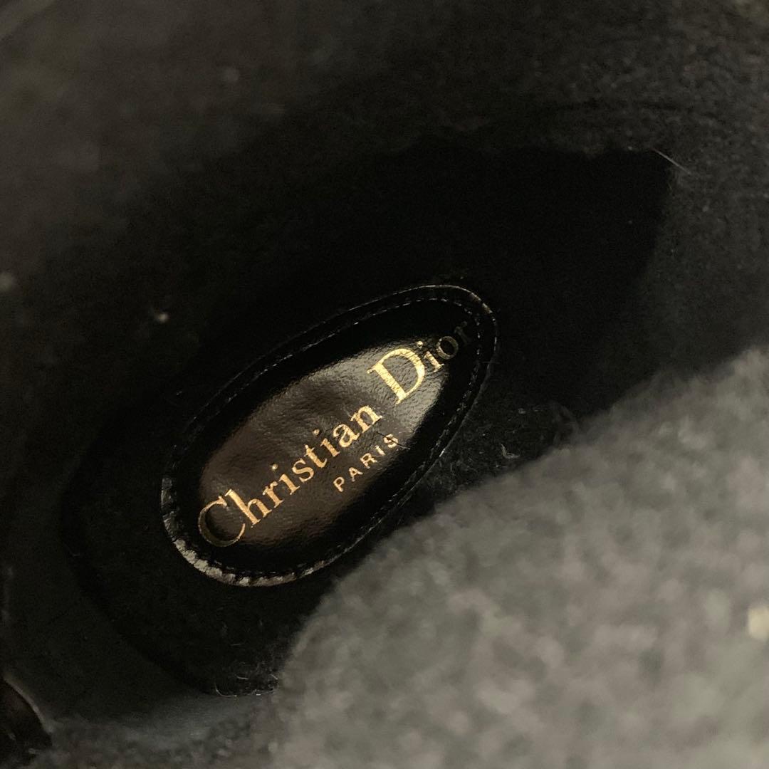 Dior Oblique Logo Velour Shearling Short Boots — view 8