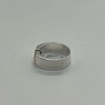 Hermes Bucket Ring Size 53 SV YG Combination