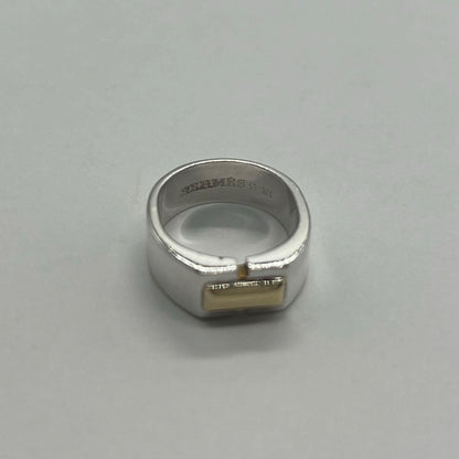 Hermes Bucket Ring Size 53 SV YG Combination