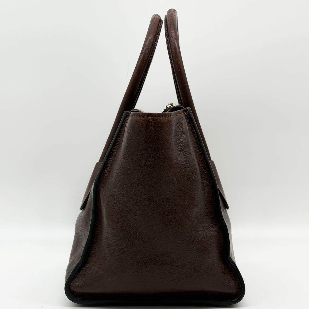 Prada Galleria Leather Handbag 2-Way Brown Triangle — view 7