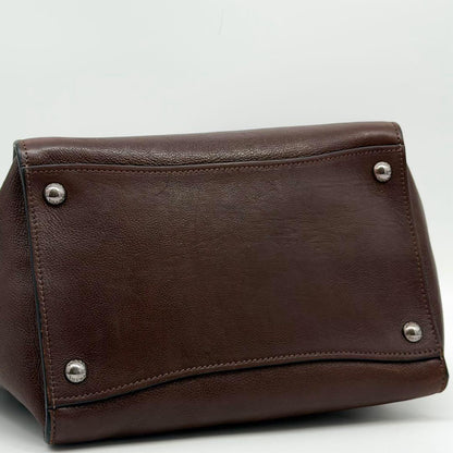 Prada Galleria Leather Handbag 2-Way Brown Triangle — view 8