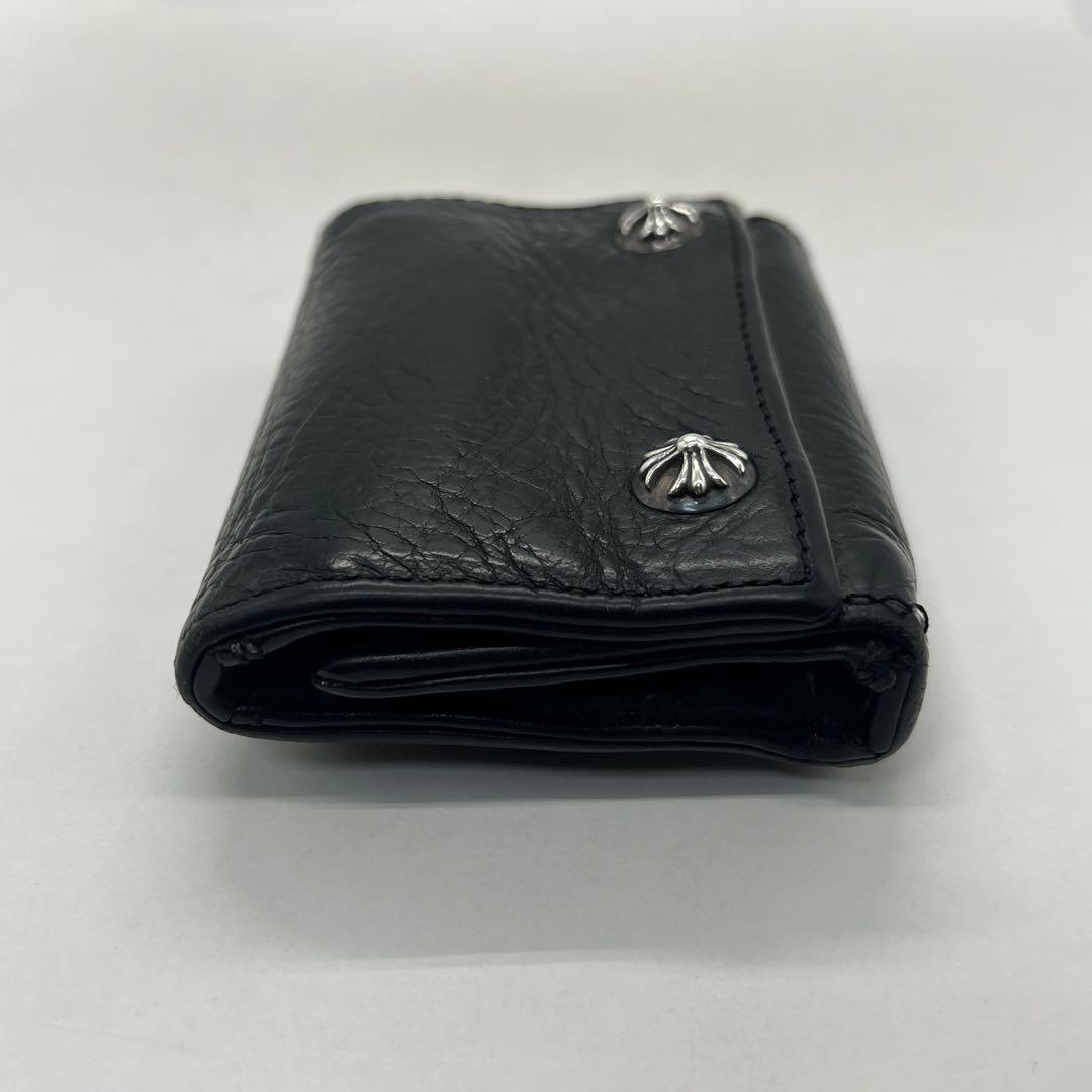 Chrome Hearts 3 Fold Wallet Cemetery Cross Patch Ball
