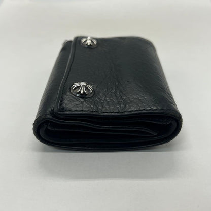 Chrome Hearts 3 Fold Wallet Cemetery Cross Patch Ball