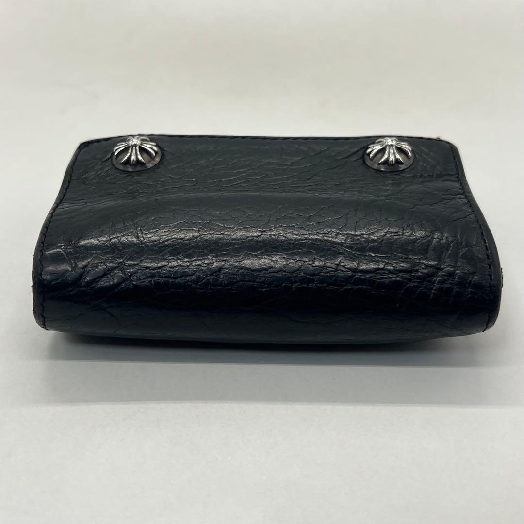 Chrome Hearts 3 Fold Wallet Cemetery Cross Patch Ball