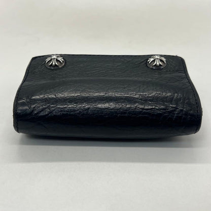 Chrome Hearts 3 Fold Wallet Cemetery Cross Patch Ball