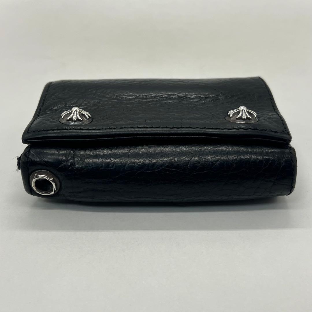 Chrome Hearts 3 Fold Wallet Cemetery Cross Patch Ball