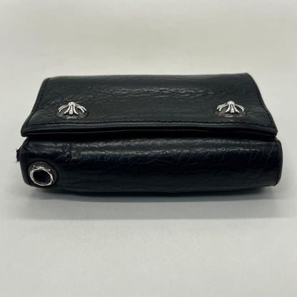 Chrome Hearts 3 Fold Wallet Cemetery Cross Patch Ball