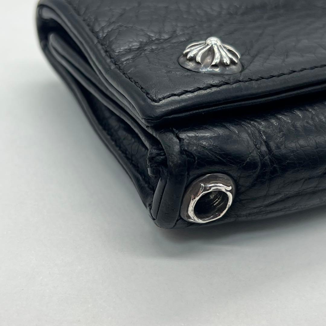 Chrome Hearts 3 Fold Wallet Cemetery Cross Patch Ball