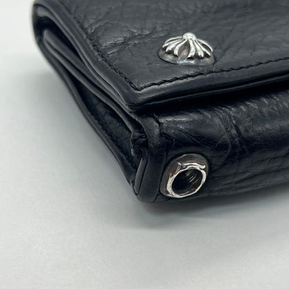 Chrome Hearts 3 Fold Wallet Cemetery Cross Patch Ball