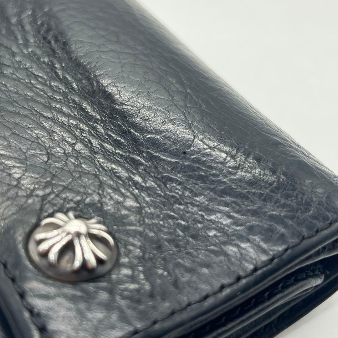 Chrome Hearts 3 Fold Wallet Cemetery Cross Patch Ball