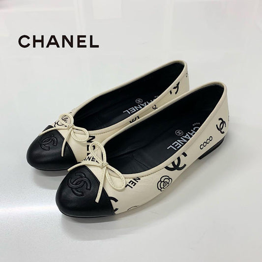 Chanel Ballerina Lambskin CC Logo Camellia Ballet Shoes