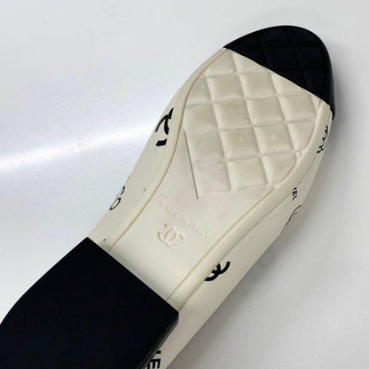 Chanel Ballerina Lambskin CC Logo Camellia Ballet Shoes — view 8