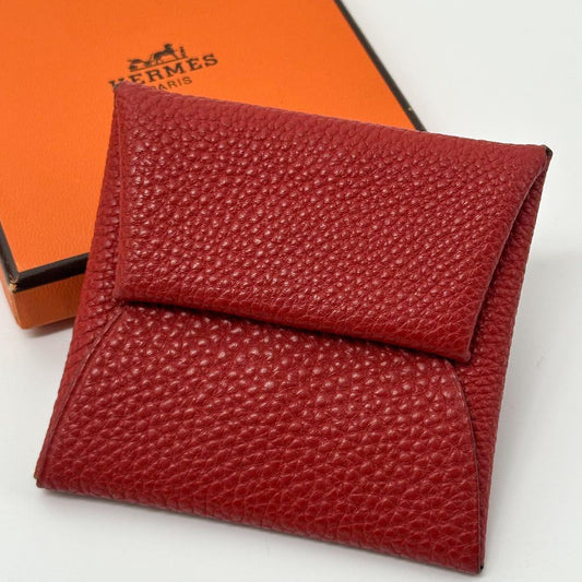 Hermes Bastia Togo Red Coin Purse