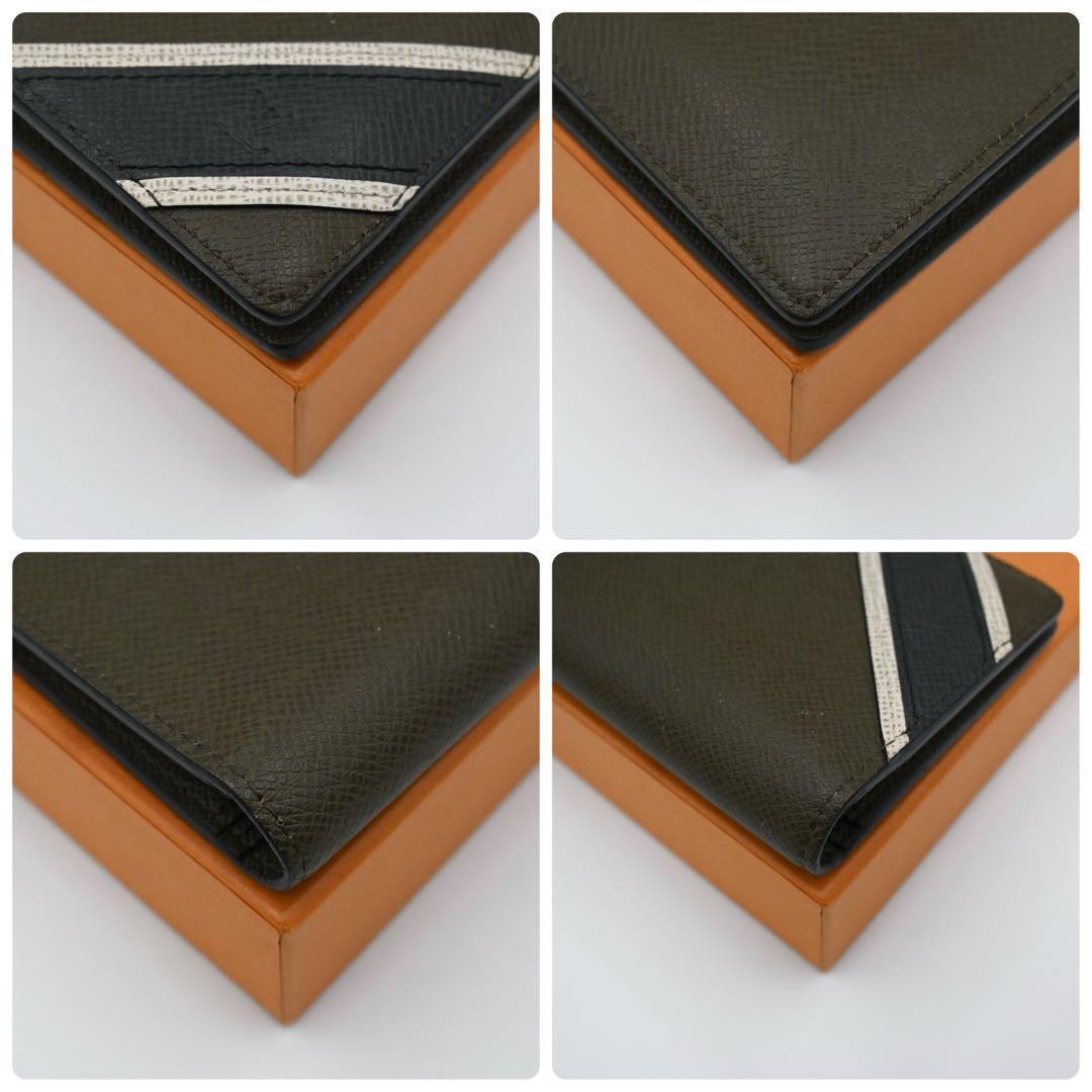 Louis Vuitton Taiga Stripe Portefeuille Brazza Wallet — view 7