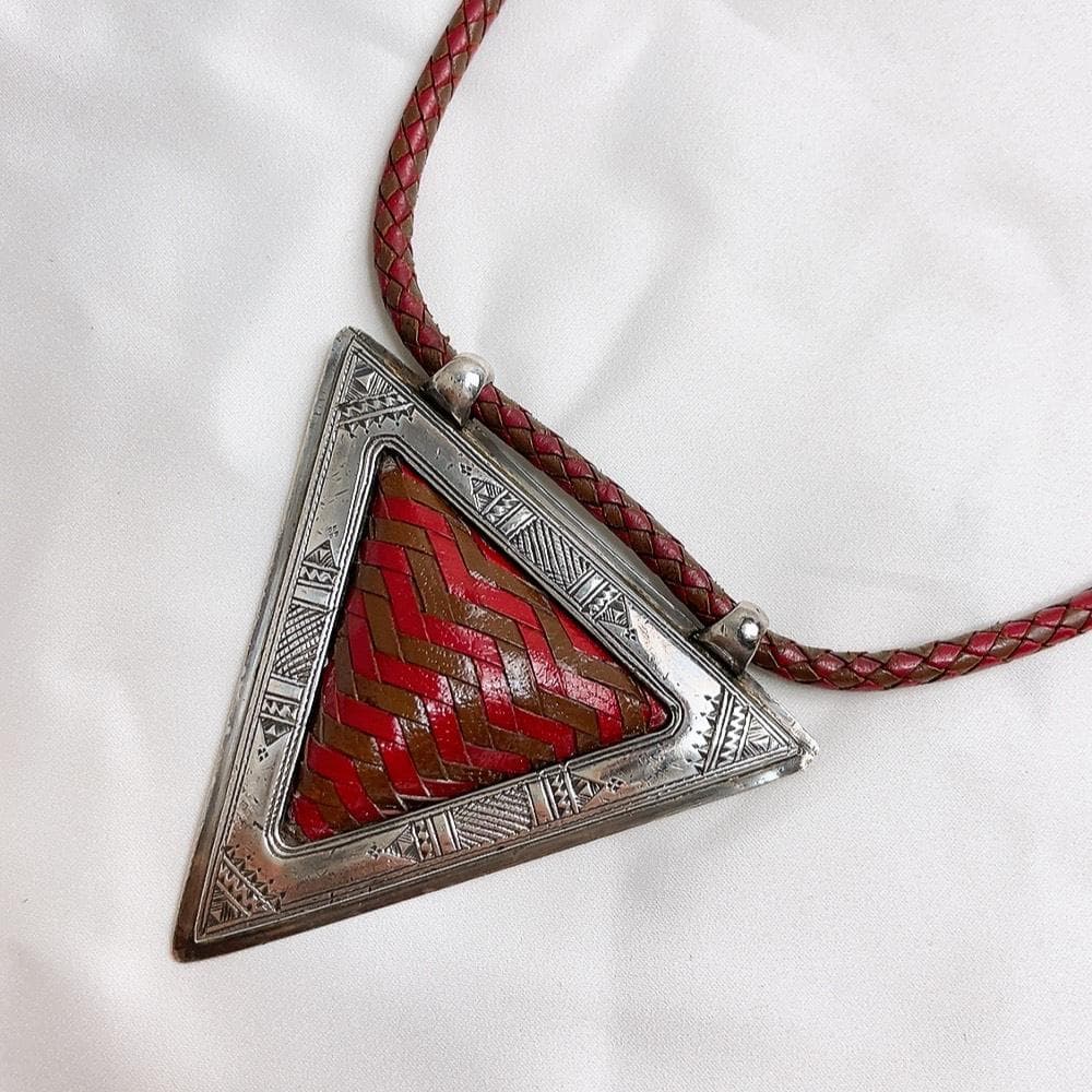 Hermes Touareg Necklace Leather Silver Choker
