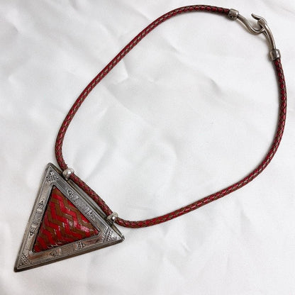 Hermes Touareg Necklace Leather Silver Choker — view 2
