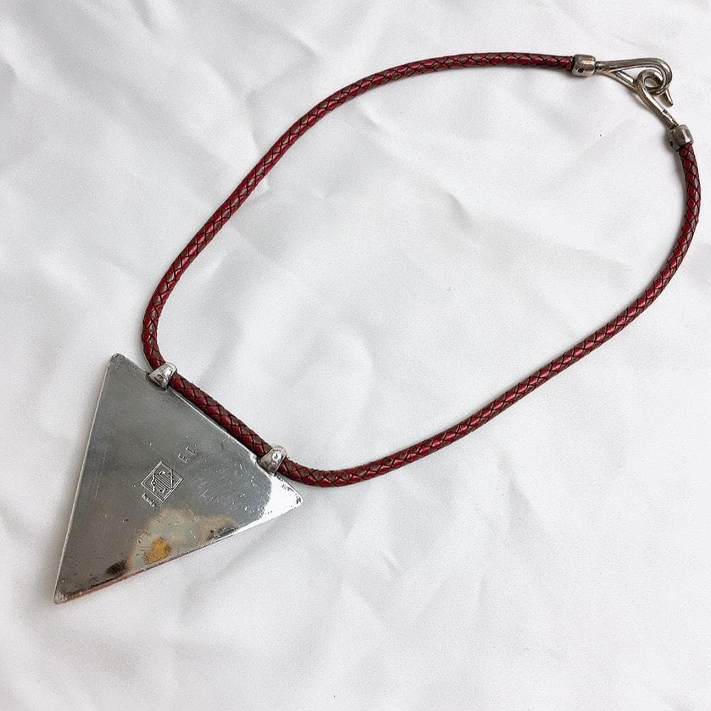 Hermes Touareg Necklace Leather Silver Choker — view 7
