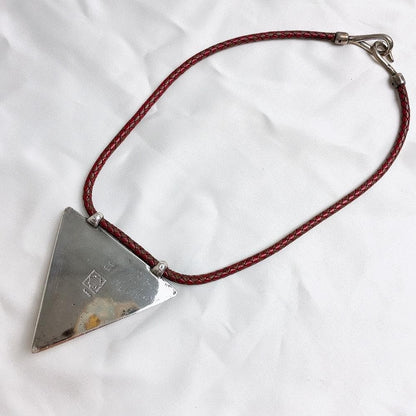 Hermes Touareg Necklace Leather Silver Choker — view 7