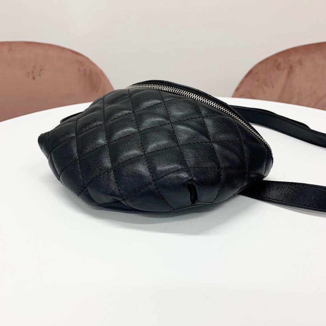 Chanel Uniform CC Logo Quilted Belt Bag Waist