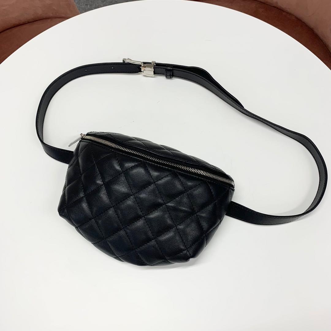 Chanel Uniform CC Logo Quilted Belt Bag Waist