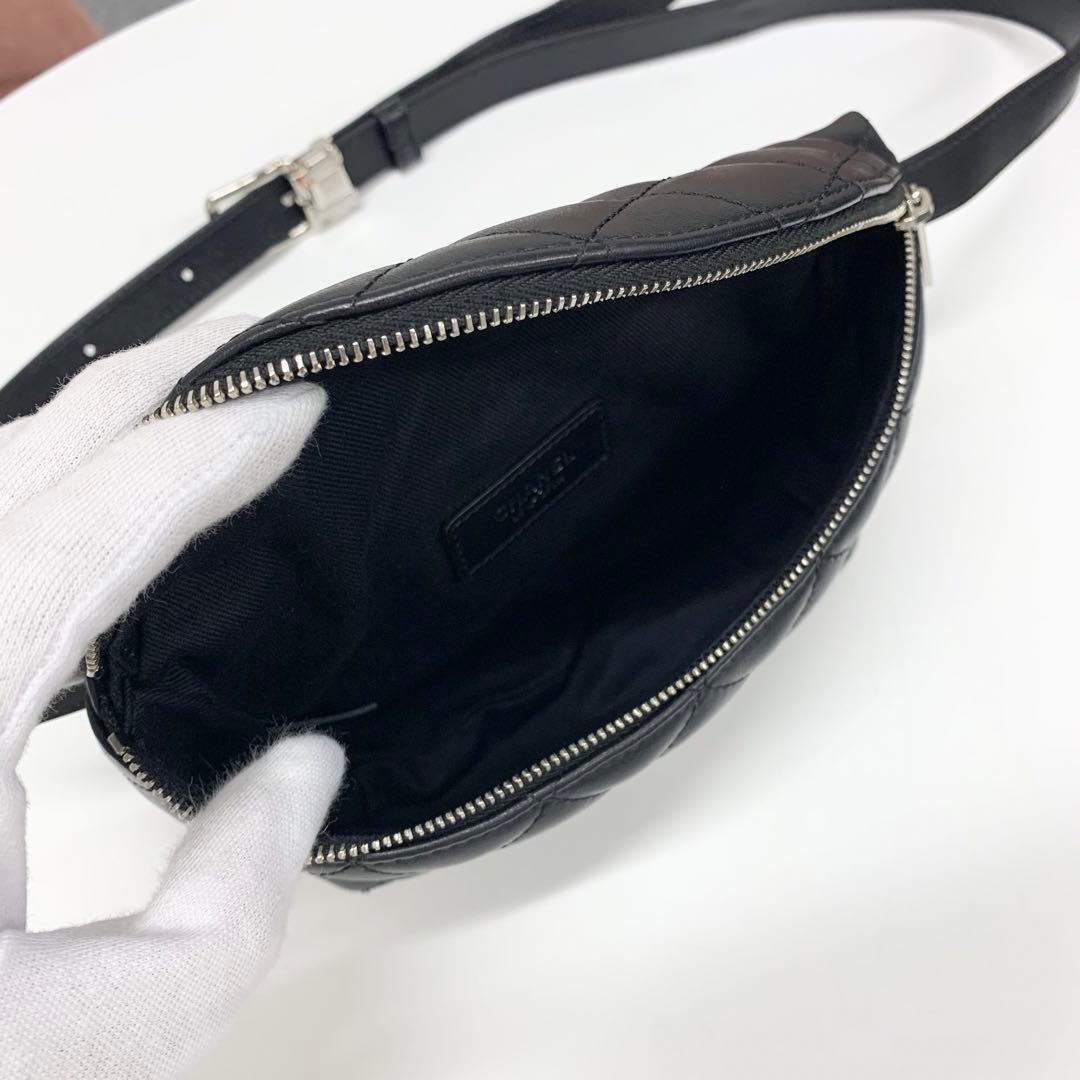 Chanel Uniform CC Logo Quilted Belt Bag Waist