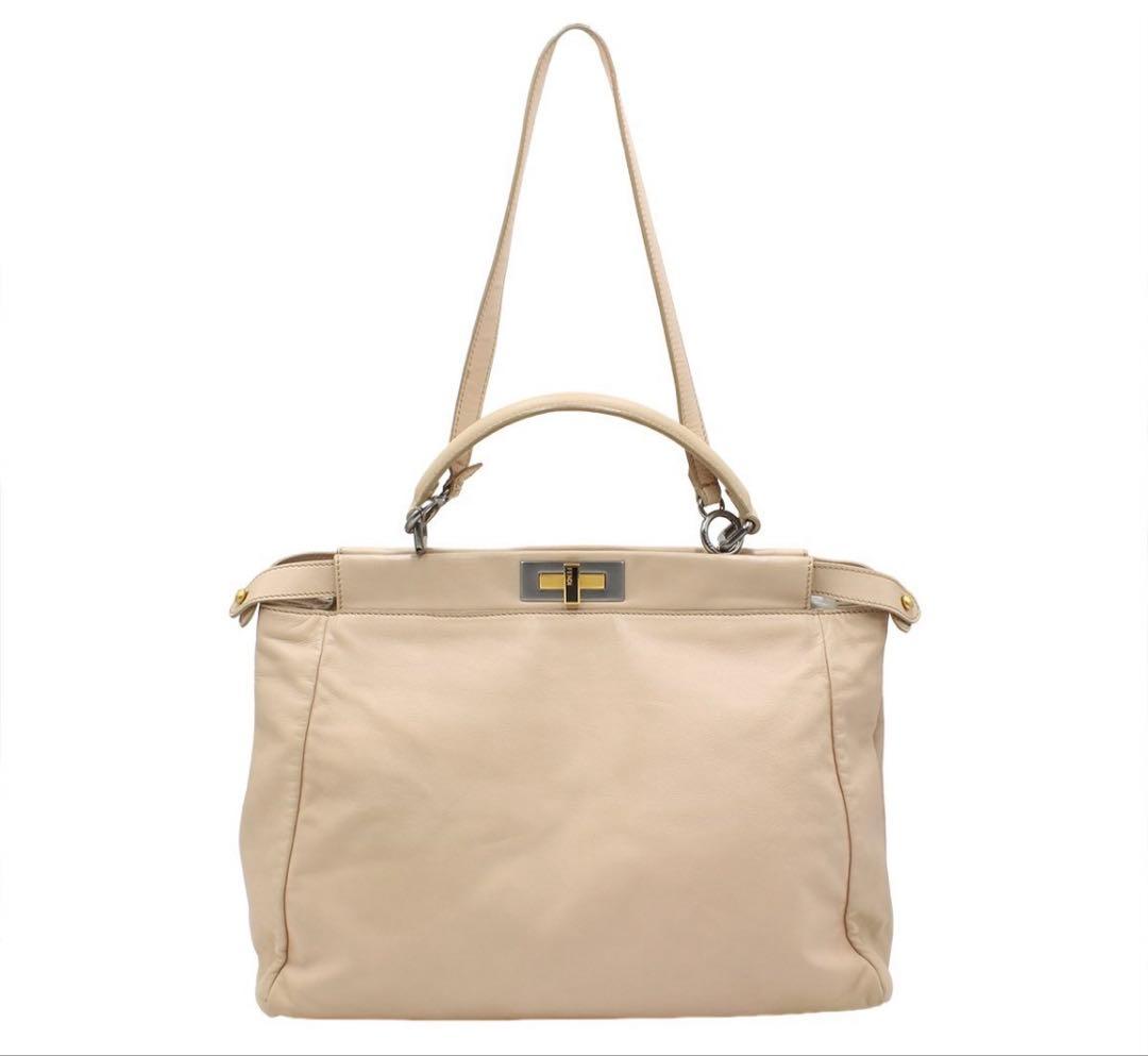 Fendi Peekaboo Large Leather Hand Handbag