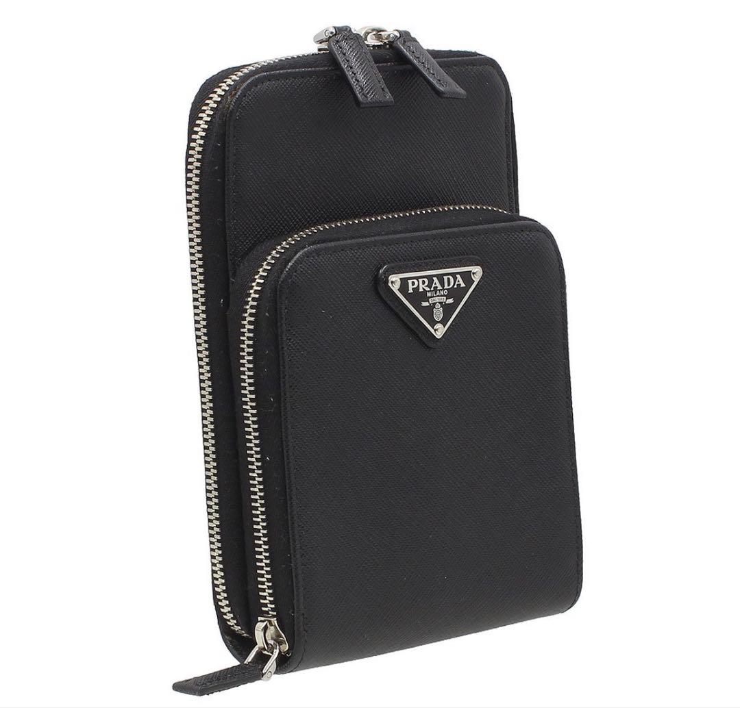 Prada Saffiano Smartphone Shoulder Phone Pouch Pochette — view 3