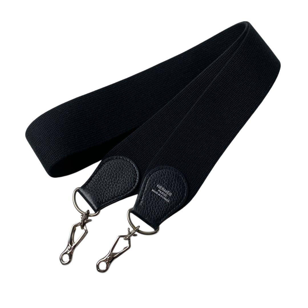 Hermes Evelyn Shoulder Strap Canvas Silver Hardware