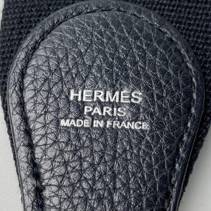 Hermes Evelyn Shoulder Strap Canvas Silver Hardware