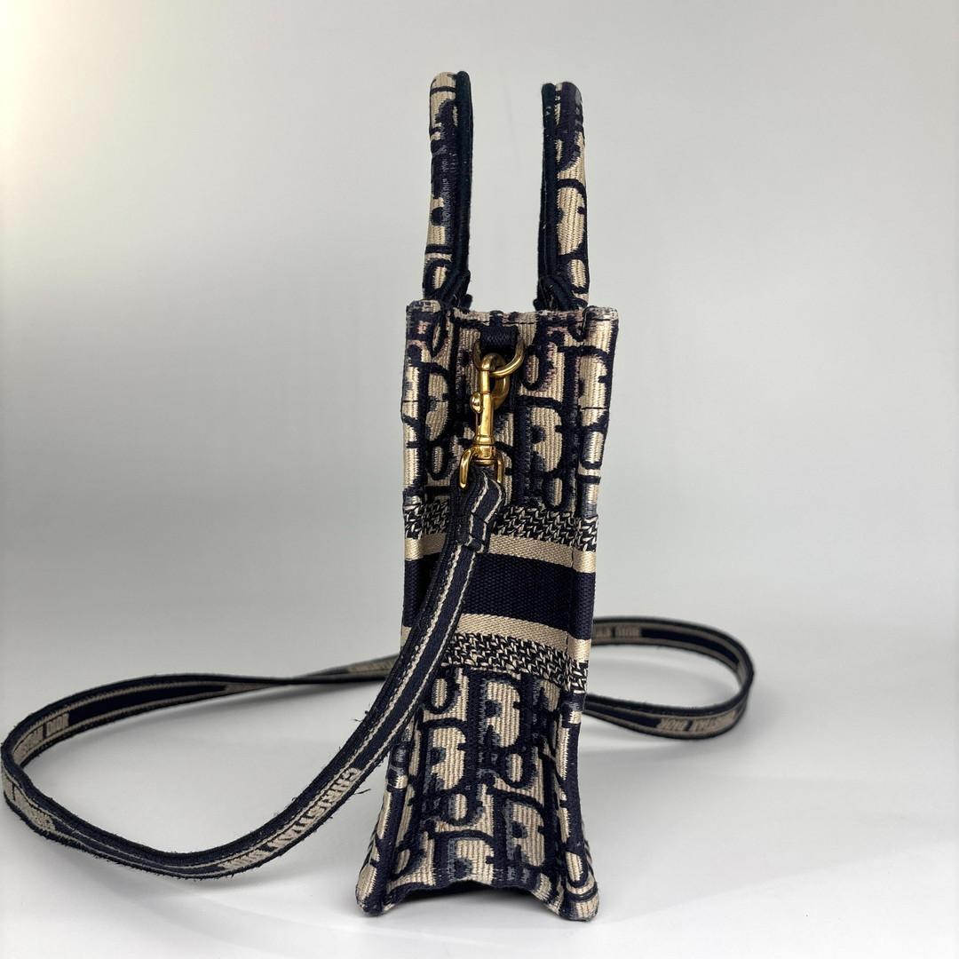 Dior Oblique Book Tote Mini Vertical Shoulder Bag — view 4