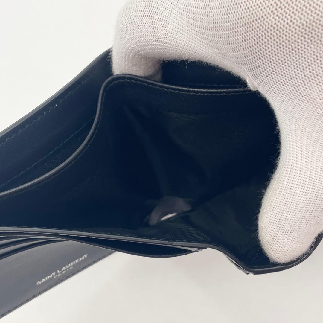 Saint Laurent By Anthony Vaccarello YSL Embossed Folded Wallet