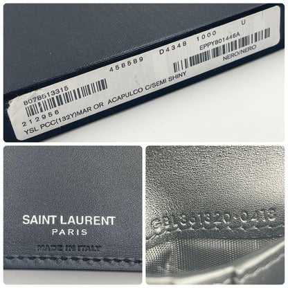 Saint Laurent By Anthony Vaccarello YSL Embossed Folded Wallet