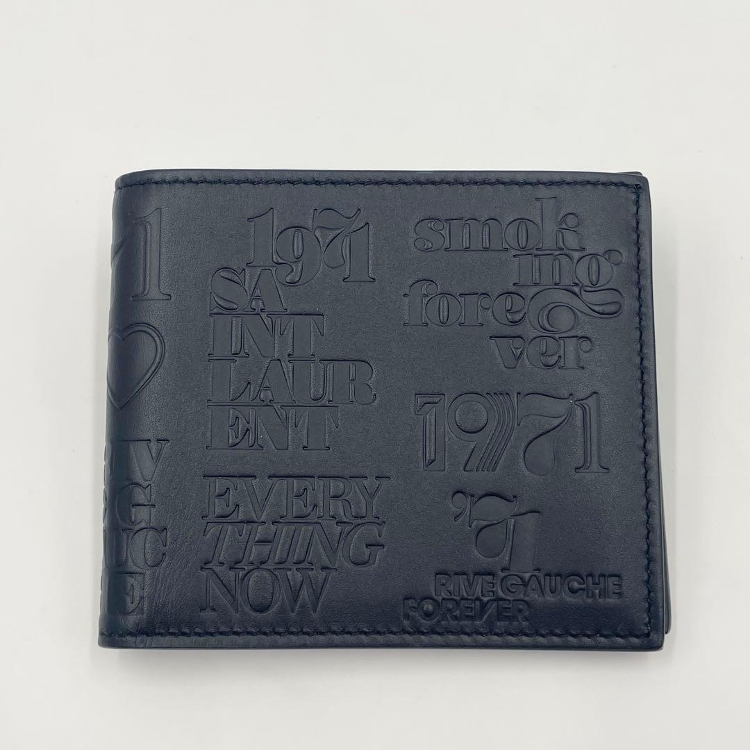 Saint Laurent By Anthony Vaccarello YSL Embossed Folded Wallet