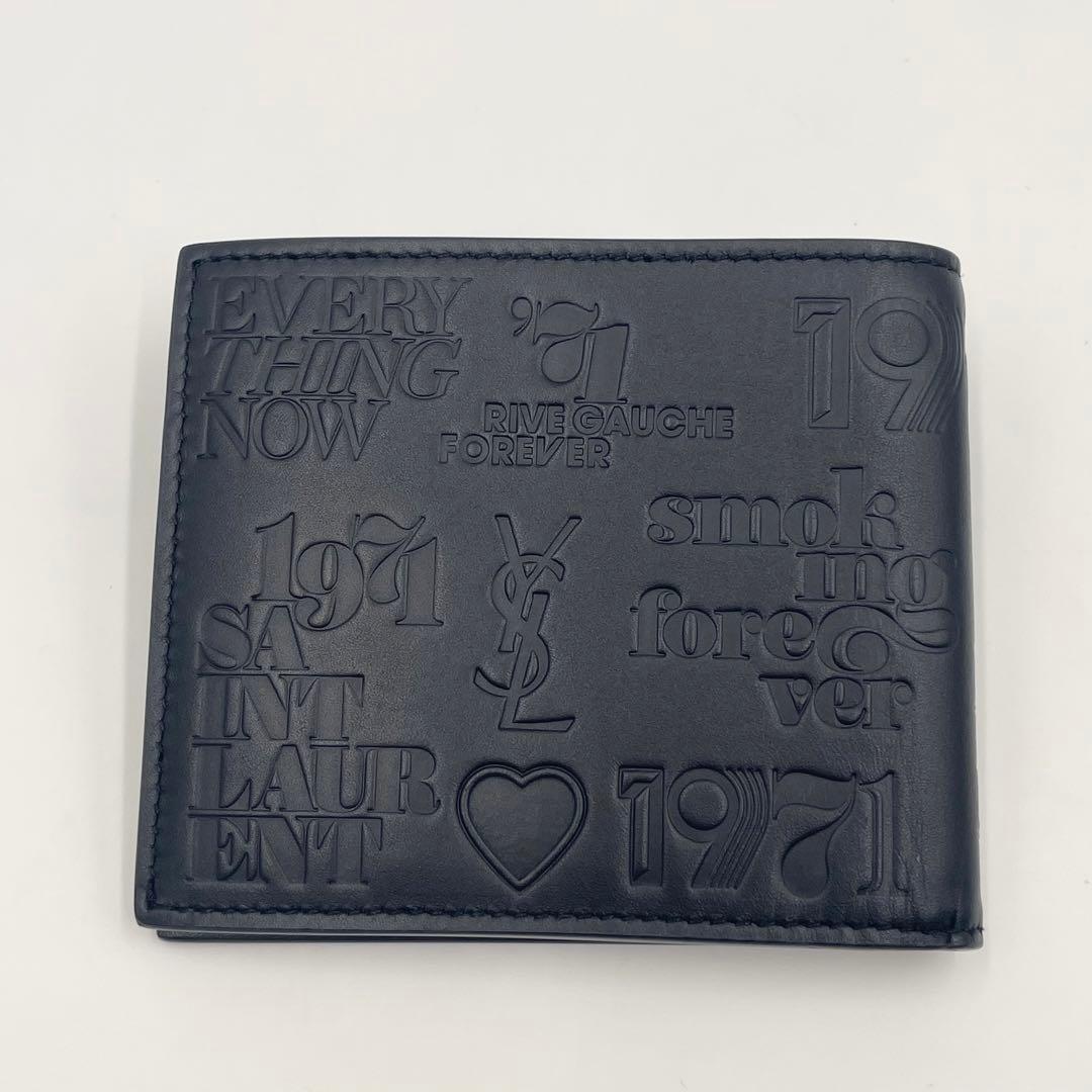 Saint Laurent By Anthony Vaccarello YSL Embossed Folded Wallet