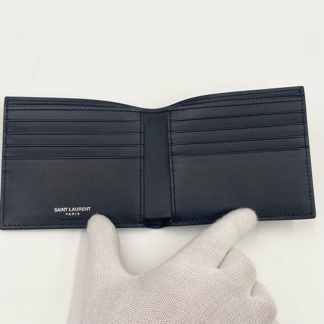 Saint Laurent By Anthony Vaccarello YSL Embossed Folded Wallet