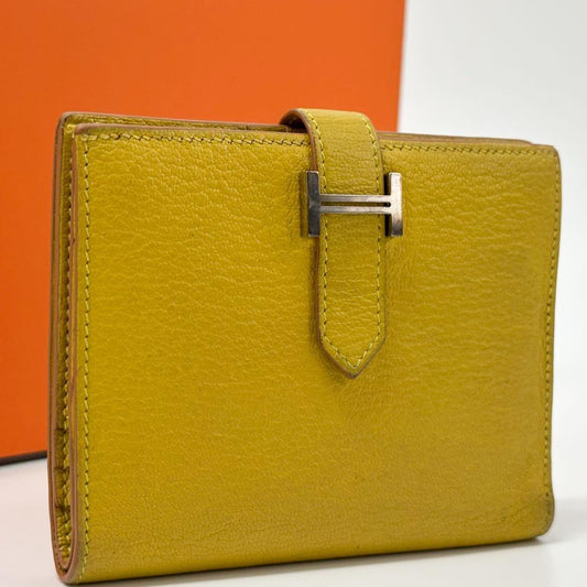 Hermes Bearn Compact Chevre Small Mini Wallet
