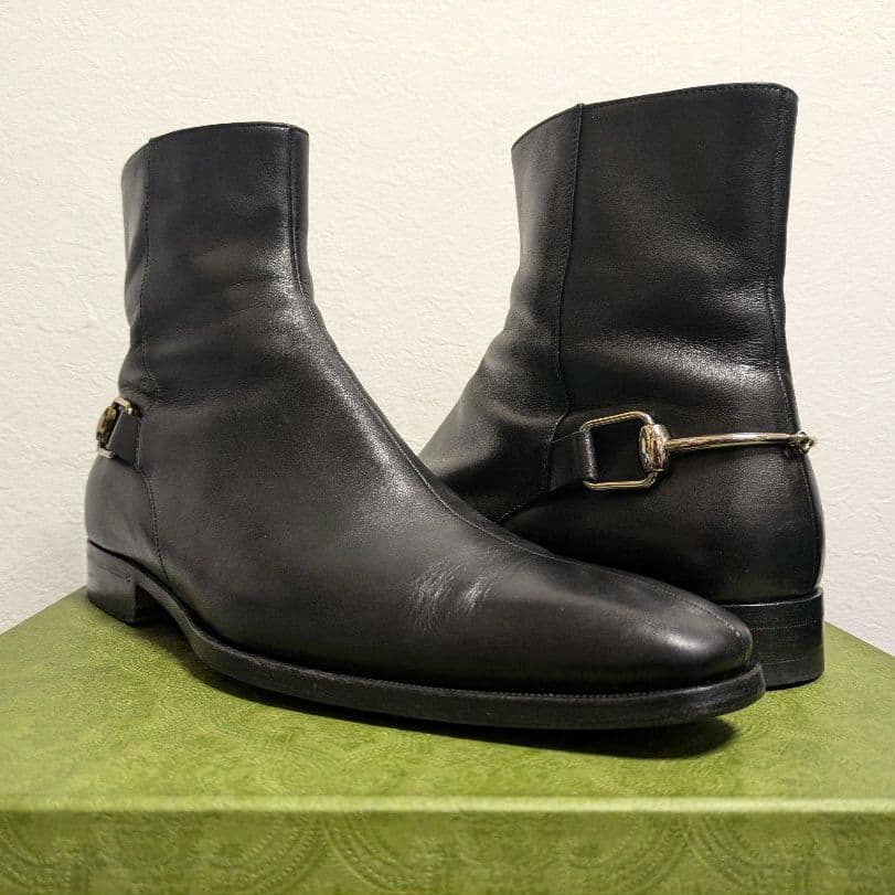Gucci Horsebit Ankle Boots Black 41 1 2ej