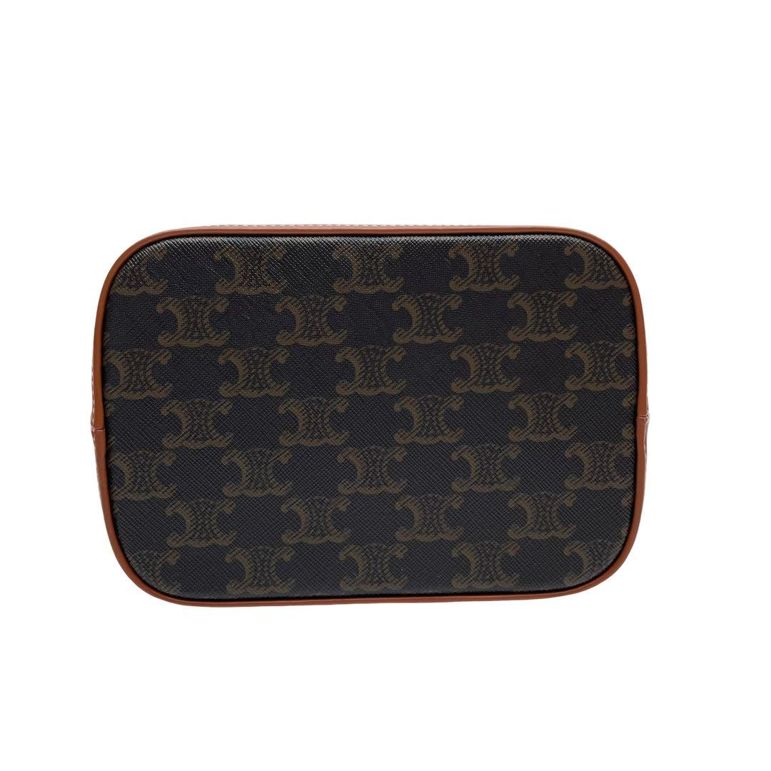 Celine Triomphe Leather Shoulder Bag Small Bucket — view 5