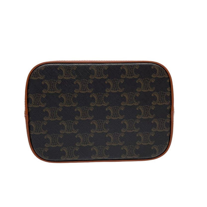 Celine Triomphe Leather Shoulder Bag Small Bucket — view 5