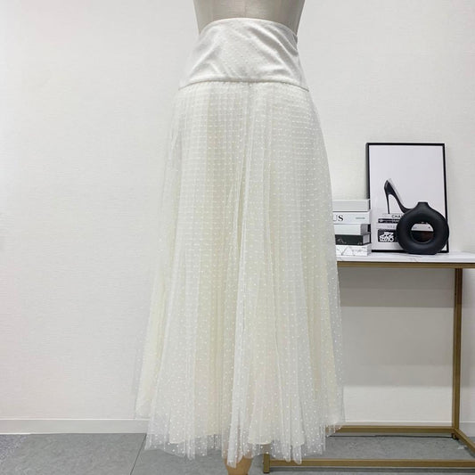 Dior Skirt Nylon Pleats Midi Tulle