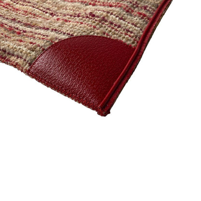 Prada Tweed Leather Handbag Triangle Logo Plate