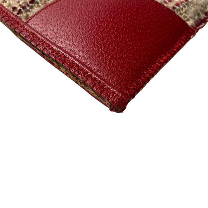 Prada Tweed Leather Handbag Triangle Logo Plate