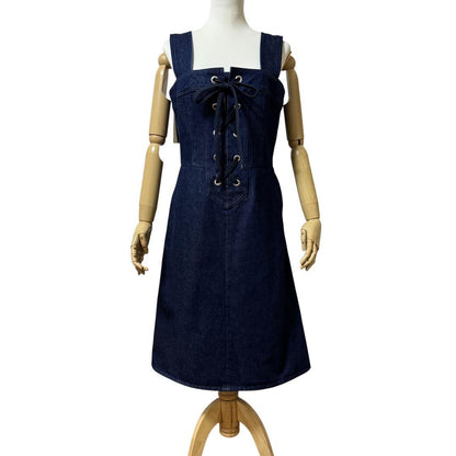 Gucci Lace Up Denim Dress 42 — view 2