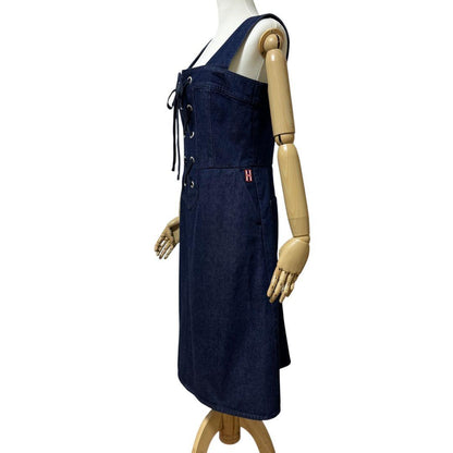 Gucci Lace Up Denim Dress 42 — view 4
