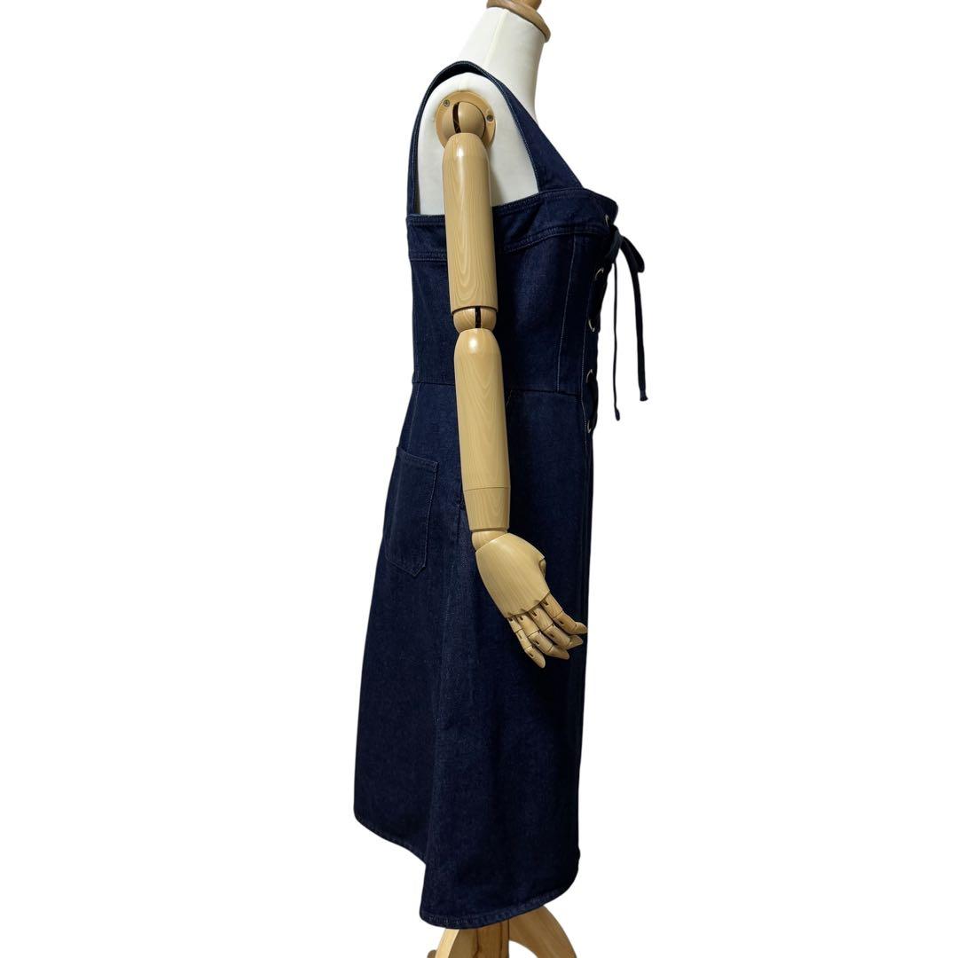 Gucci Lace Up Denim Dress 42 — view 5