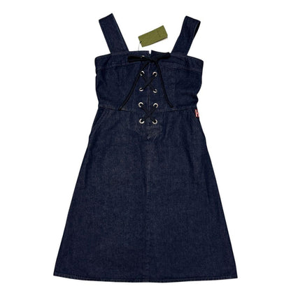Gucci Lace Up Denim Dress 42 — view 6