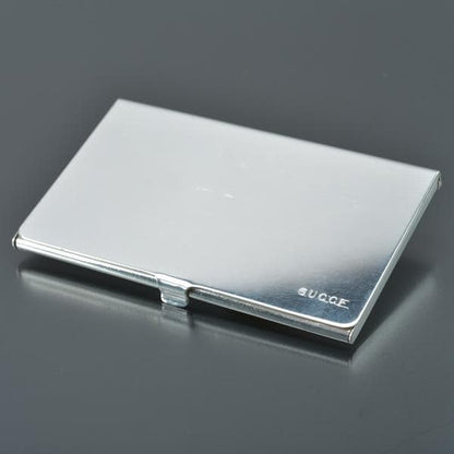 ◇gucci Old Gucci Business Card Case Silver With Silver Box