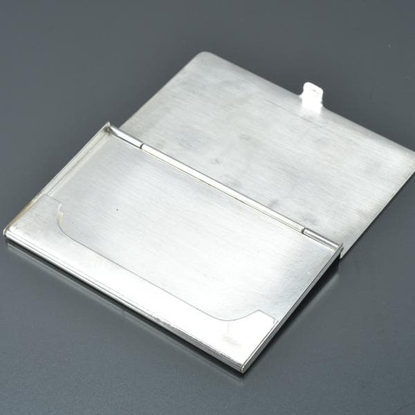 ◇gucci Old Gucci Business Card Case Silver With Silver Box