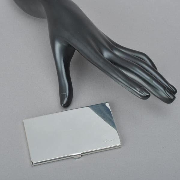 ◇gucci Old Gucci Business Card Case Silver With Silver Box