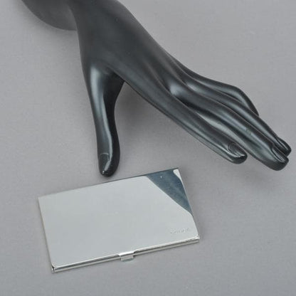 ◇gucci Old Gucci Business Card Case Silver With Silver Box